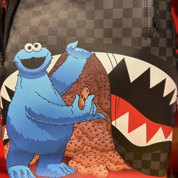 NWT FACTORY SEALED Cookie Monster Sesame Street Sprayground Backpack School Big - Picture 2 of 11